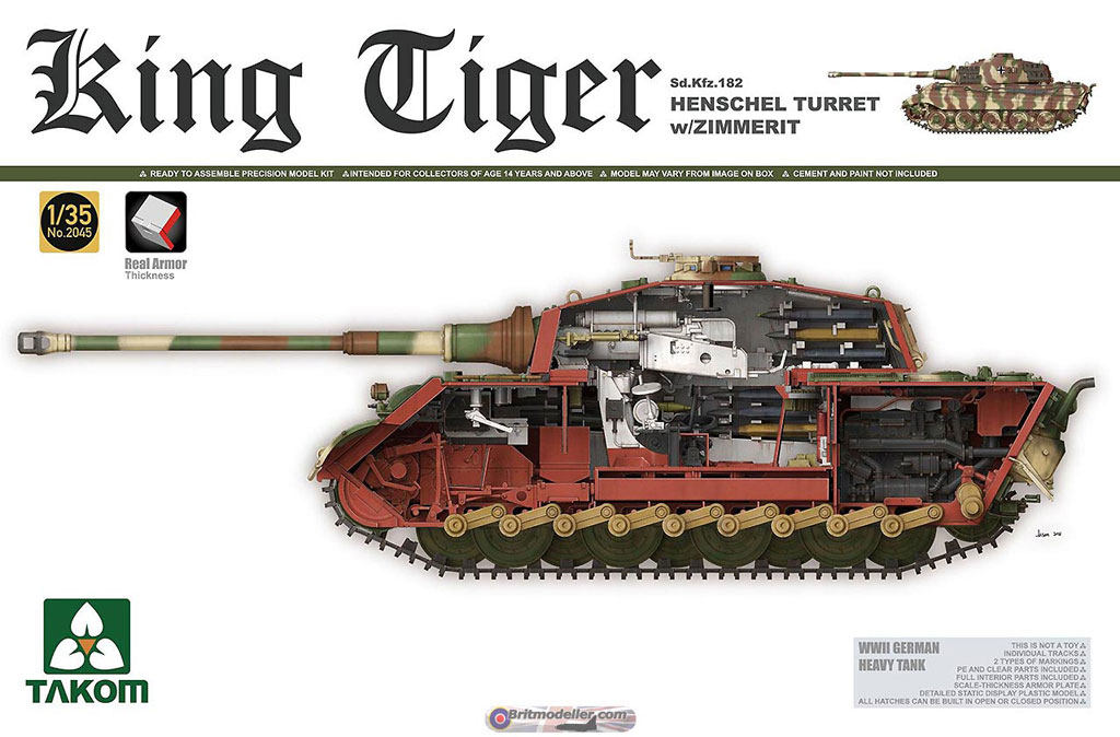 King Tiger Sd.Kfz.182 Henschel Turret with Zimmerit – Full 