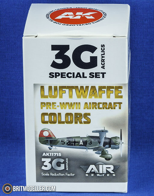  AK Acrylics 3Gen Aircraft Set AK11715 Luftwaffe Pre-WWII  Aircraft Colors Set 3G (4x17ml) : Arts, Crafts & Sewing