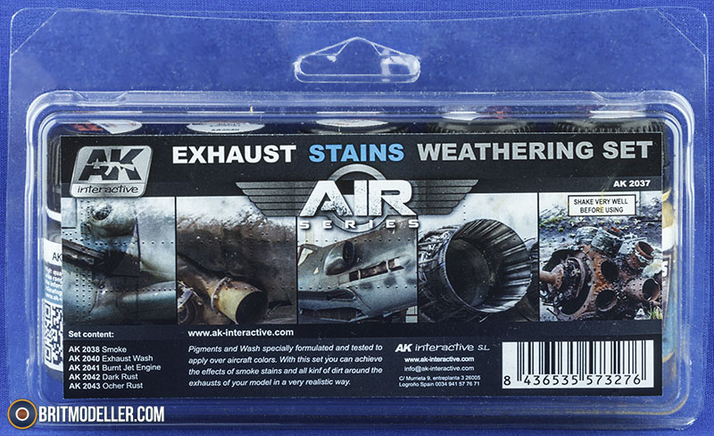 AK Interactive 2037 Air: Exhaust Stains Weathering Acrylic Paint (Set –  Trainz