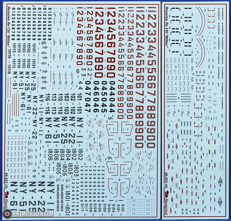 Yakovlev Yak-130 “Mitten” (48052) 1:48 - Decals & Masks - Britmodeller.com