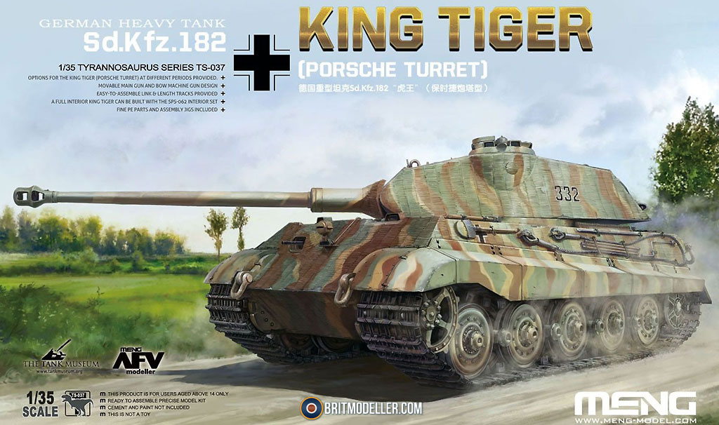 Sd.Kfz.182 King Tiger (Porsche Turret), plus Interior Set (SPS-062) and ...