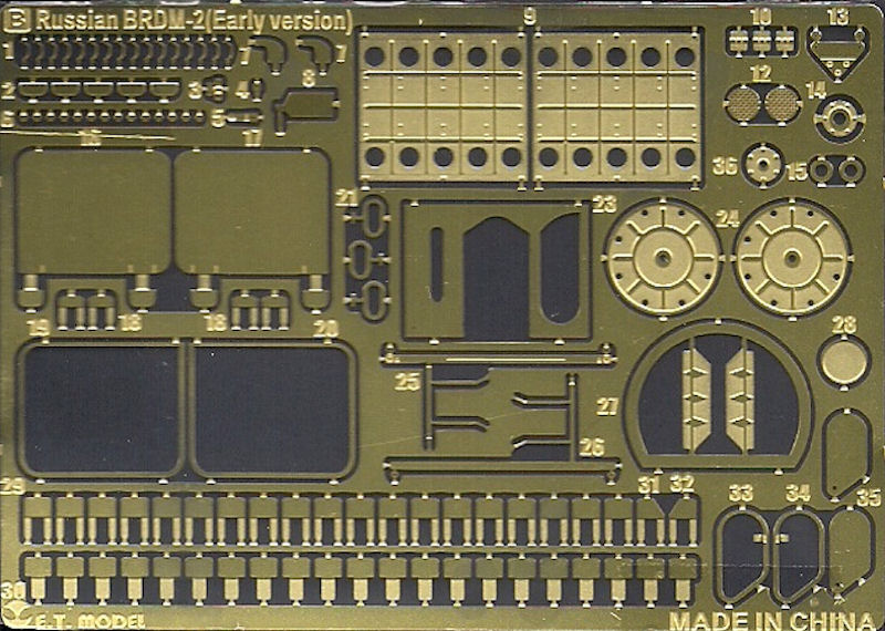 ET Models 1:35 etch set for Trumpeter BRDM-2(Early) - Aftermarket ...