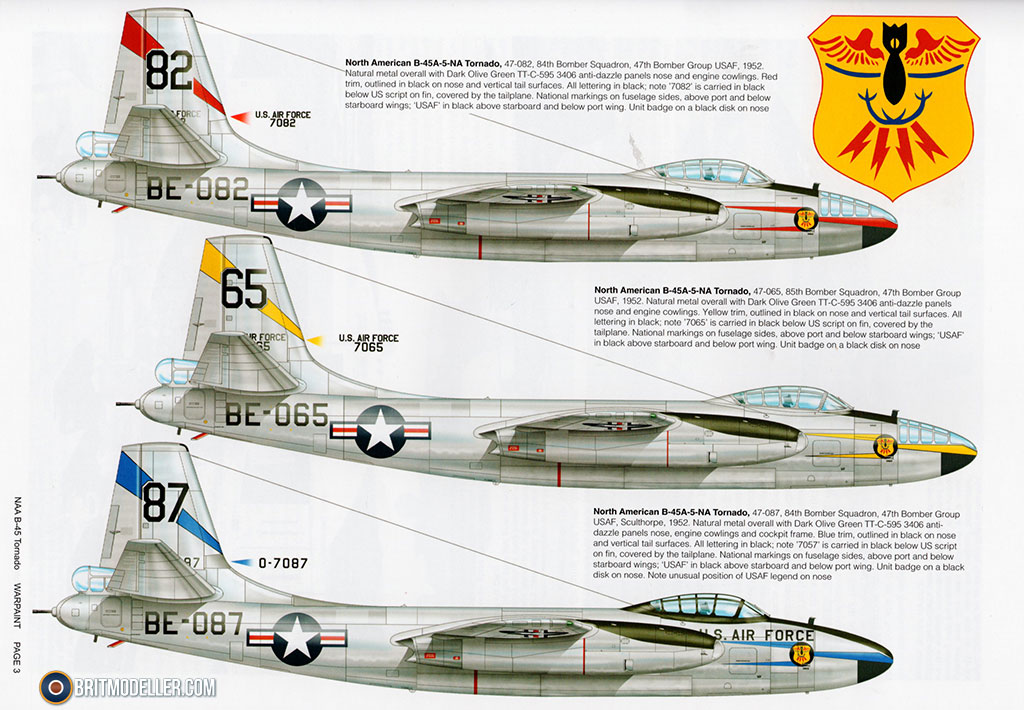 North American Aviation B-45 Tornado Warpaint No.118 - Guideline ...