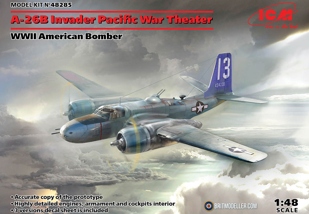 B-26B Invader Pacific War Theater (48285) 1:48 ICM Via Hannants - Kits ...