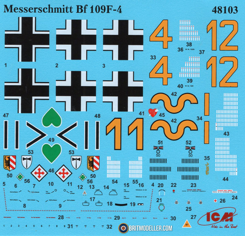 Bf 109F-4 with German Ground Personnel (48805) - 1:48 ICM via Hannants ...