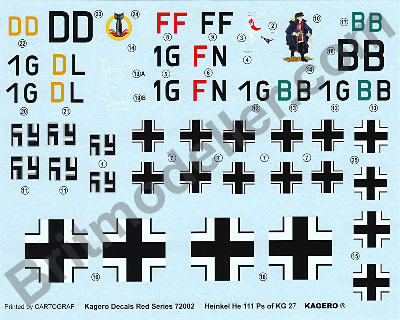 Heinkel He 111 Ps of KG 27 - 1:72 Kagero - Reference material ...