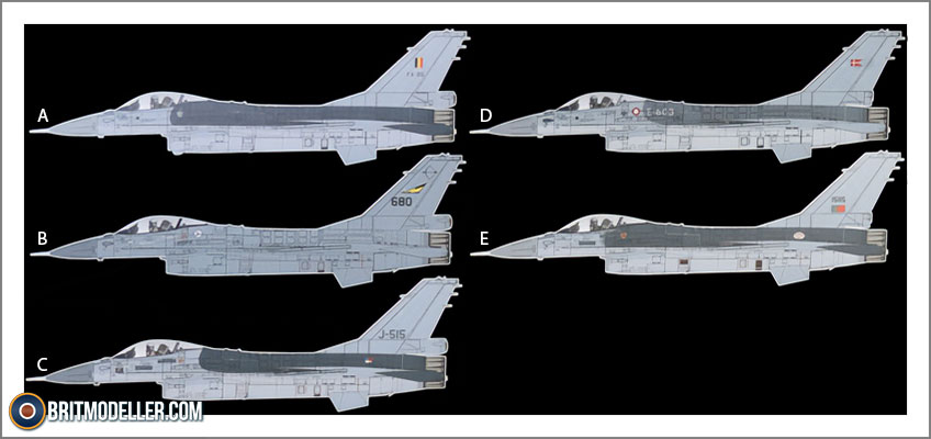 KIT F-16A com cores da FAP - Escala 1:48 - K48100 - Kiosque da