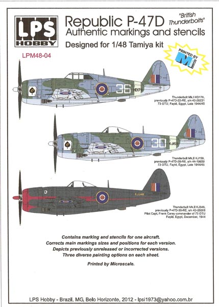 LPS Hobby P-47 Decals - Decals - Britmodeller.com