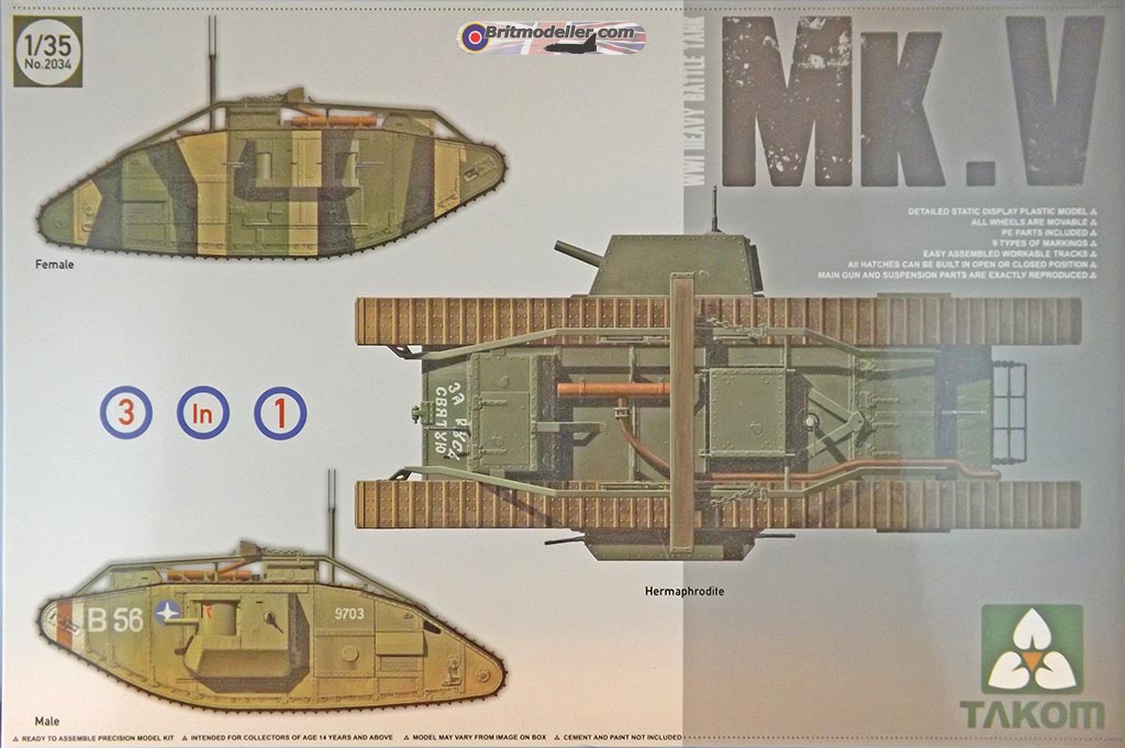 British Mk.V Heavy Tank - 1:35 Takom - 3 in 1 kit - Kits - Britmodeller.com