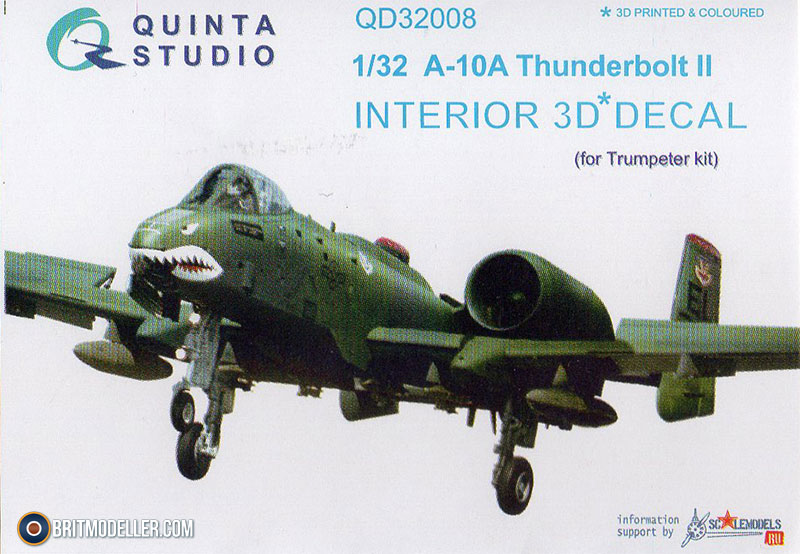 A-10A Thunderbolt II Interior 3D Decal (QD32008 - For Trumpeter 