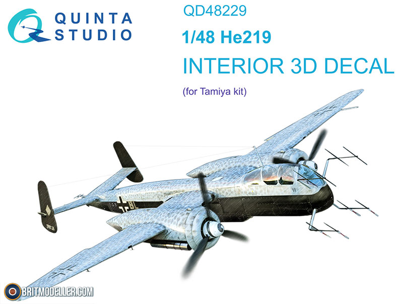 He.219 Uhu Interior 3D Decal (QD48229 for Tamiya) 1:48 - Aftermarket ...