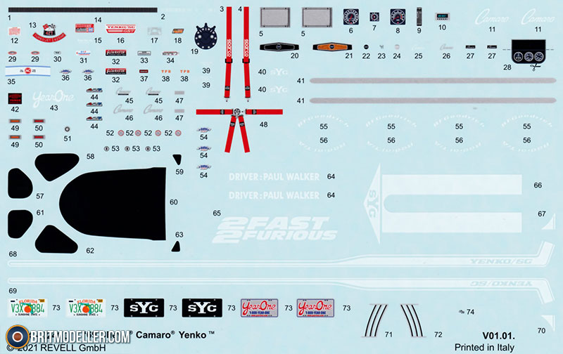 Fast & Furious ’69 Chevy Yenko Camaro (07694) 1:25 - Vehicle Reviews ...