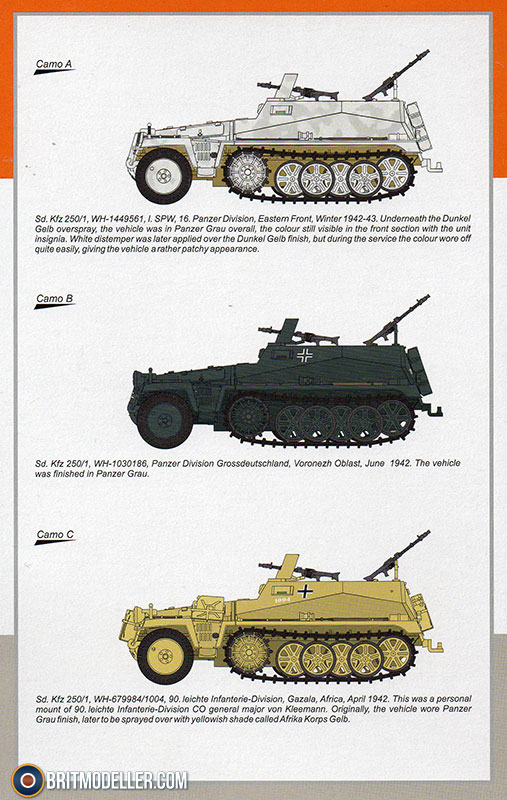 Sd.Kfz 250/1 Ausf.A Halftrack 1:72 Special Armour (72019) - Kits ...