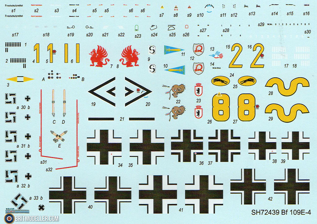 Messerschmitt Bf 109E-4 (SH72439) 1:72 Special Hobby - Kits ...