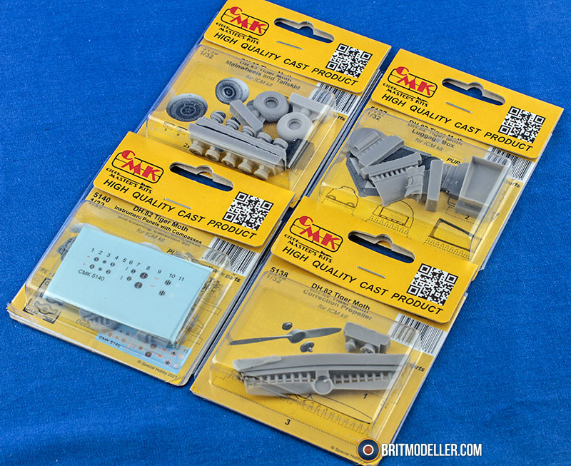 Dh.82 Tiger Moth Correction Update Sets (for Icm) 1:32 Cmk By Special 