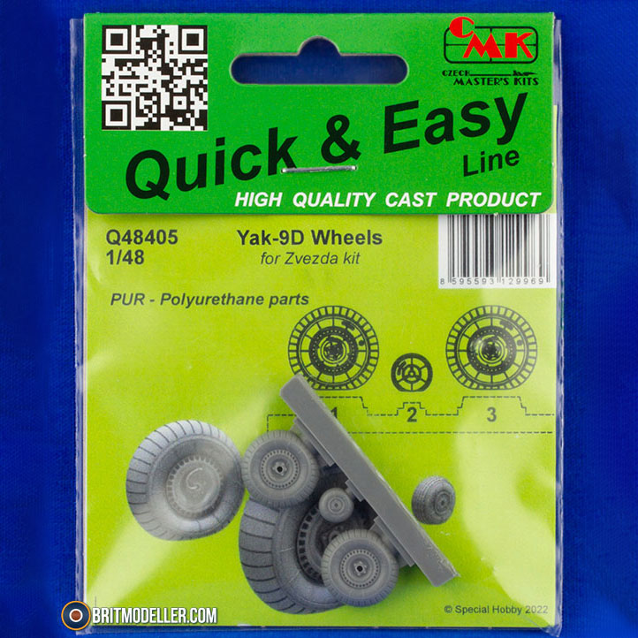 Yak-9D Wheels (Q48405 for Zvezda) 1:48 - Aftermarket (updates ...