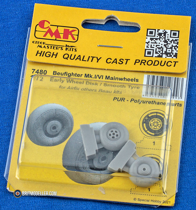 Beaufighter Mk.I/VI Main wheels Early/Smooth (7480) 1:72 CMK by Special ...